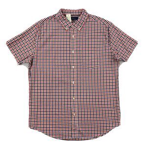 Aeropostale Shirt Mens Large Multicolor Plaid Check Short Sleeve Button Down NWT